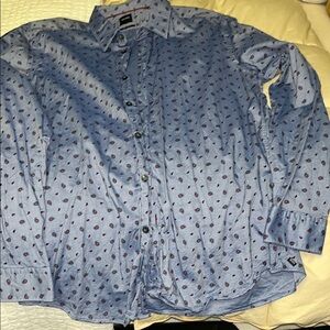 Men's Blue Patterned Shirt Hugo boss